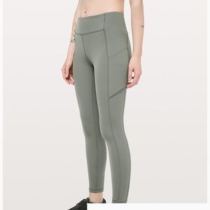 Lululemon 7/8 Running Pants. Size 4. Olive Green